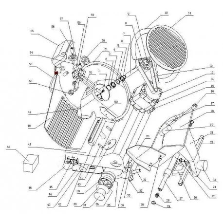 Joint d'étanchéité pour trancheuse HBS Part 40