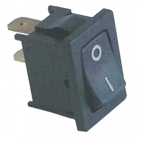 pulsador basculante medida de montaje 19x13mm negro 1NO 250V 6A 0-I  HF-606 TW