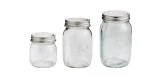 Glass jar with metal lid