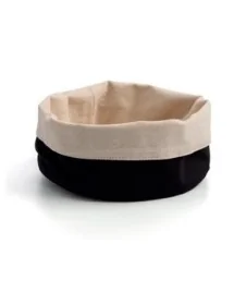Breadbox black and beige fabric