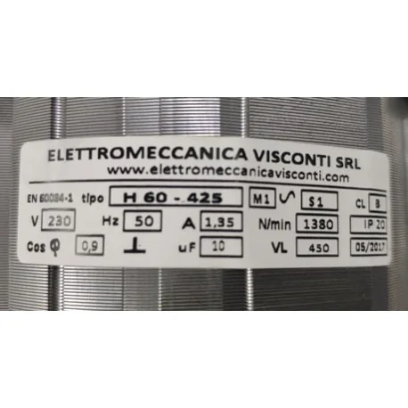 Moteur Trancheuse RGV Mod.300 Elettromeccanica Visconti H60-425 500973 RGV 00000000425