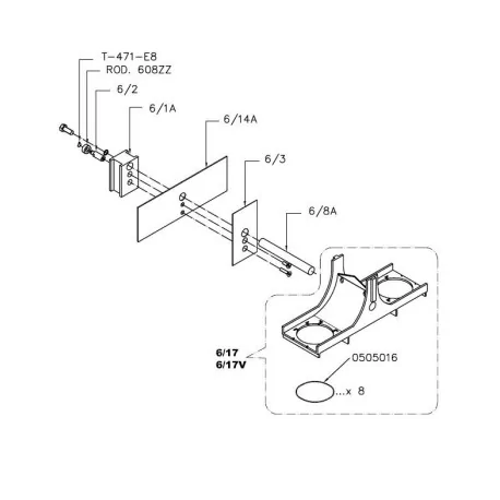 Presse-Agrumes Vert Lame Zummo Z08 6 / 17V avec caoutchoucs