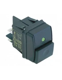 push switch mounting measurements 30x22mm green 2NO 250V 12A connection male faston 6.3mm 301082