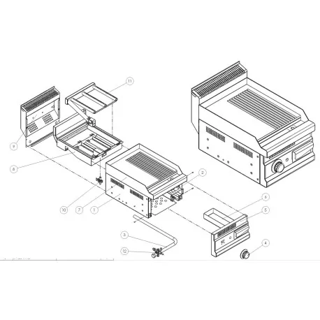 Pilot burner PRO-GAS type 100 series 3 flames nozzle ø 0,35mm Turhan