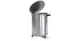 Stainless steel cube with wheels 50 liters