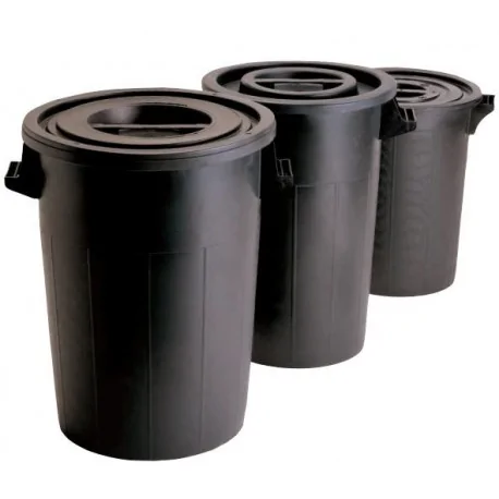Heavy-duty trash can with lid