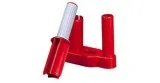 Plastic dispenser for palletizing film.