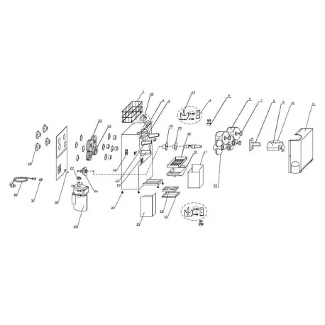    Plastique Gear petit  "A" orange squeezer MF-2000E-2 33 dents