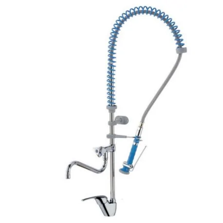Shower for 2-water tableware with mixer tap and spout