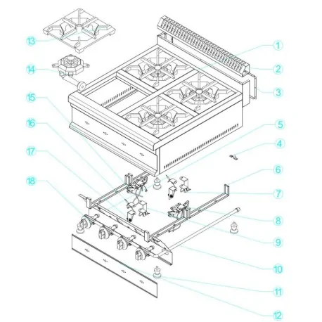 GBR cooking burner