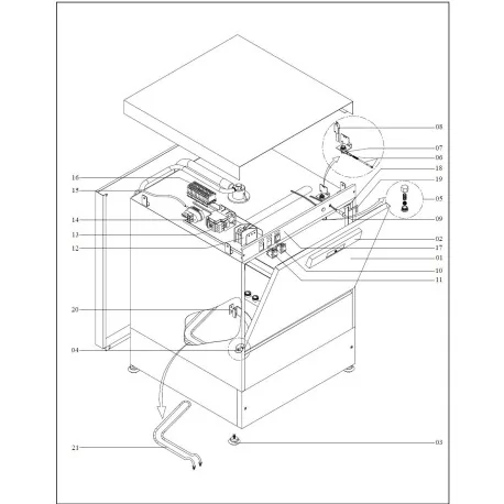 Vis à bras pour lave-vaisselle Arisco DW500 BW1200 A06KD44 M10