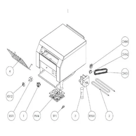 Motoréducteur GM6030R-0006 Grille-pain Grille-pain TT300 Bartscher