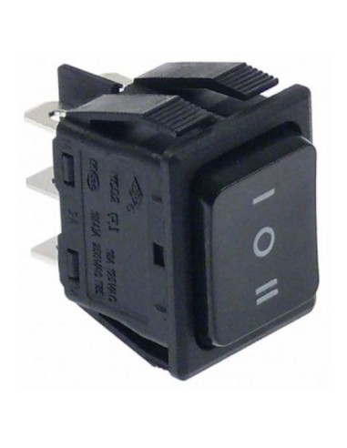 Interrupteur à Pression 2NO - 28,5x28,5 Mm - Indicateur Lumineux - 16A 250V - Noir - Pour Montage Facile