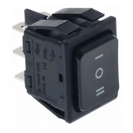 Interruptor basculante medida de montaje 30x22mm negro 2NO/2NO 250V 16A I O II 301188 Ozti 6232.00019.07
