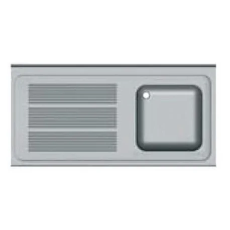 1000x500mm sink / drainer right tank 360x400x150mm