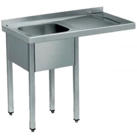 Sink 1 basin FONDO 600 with hole for glasswashers / dishwasher