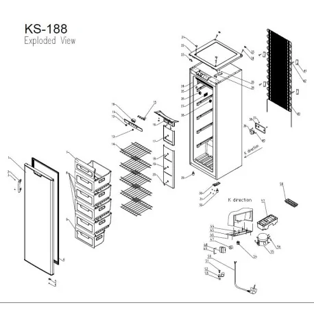 Electronic board Freezing cabinet KS-188W BD188W.10B.1