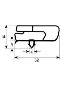 refrigeration gasket profile 9797  385x370 MEP-100 New 12036036 6045010120
