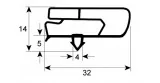 refrigeration gasket profile 9797  385x370 MEP-100 New 12036036 6045010120