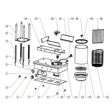 Séparateur de grille. Hot Dog Hot Dog En Acier Inoxydable Ø200mm