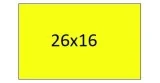 Rouleaux d'étiquettes rectangulaires rectangulaires 26X16 FLUOROUS YELLOW (40 rouleaux)