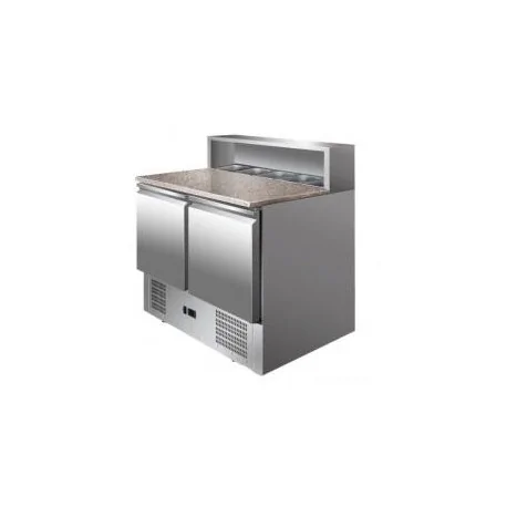 Refrigerated preparation table with granite countertop