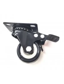 Rueda pivotante sin freno total ø 125mm placa de sujeción 85x100mm