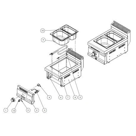 Resistencia Baño María ZCK165BT 220v 1200W