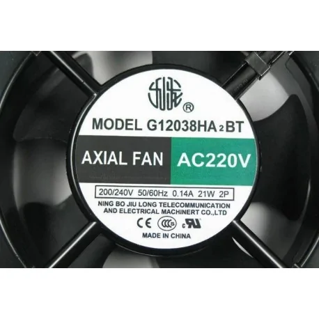 Ventilateur axial L 119mm lar. 119mm H 38mm 230VAC 50/60Hz 17/15W palier palier lisse code fabricant 