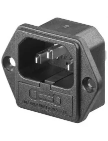 Entrée européenne connecteur d'alimentation IEC C14 pour châssis avec fusible (non inclus)