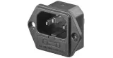 European input IEC C14 power connector for chassis with fuse (not included)