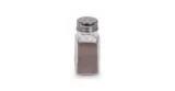 Glass pepper shaker with steel lid