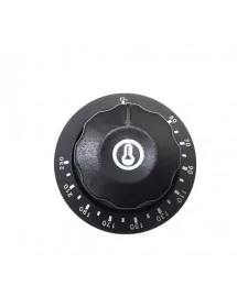 Bouton de thermostat T max 230 ° C 70-230 ° C tige ø 40mm ø 6x4.6mm fond plat noir