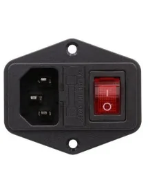 Entrée européenne connecteur d'alimentation IEC C14 pour châssis avec fusible (non inclus)