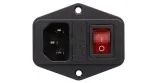 European input IEC C14 power connector for chassis with fuse (not included)