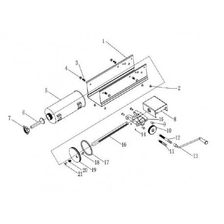 Eje Dentado Grande Embutidora SH-7 SV-7 SV-15