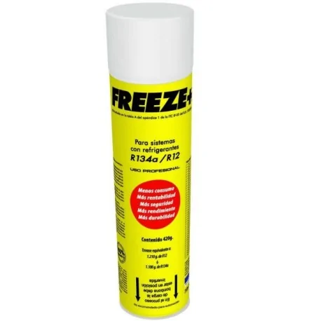 Gas Refrigerante Freeze+12a 420 gr envase 750ml 100% orgánico.