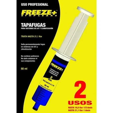 Jeringa Tapafugas Feeze+ hasta 21,1Kw 60ml Stop Leak HVAC 