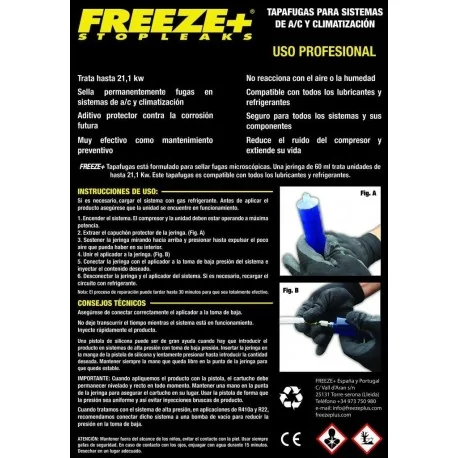 Feeze + Flashing Syringe up to 21,1Kw 60ml Stop Leak HVAC