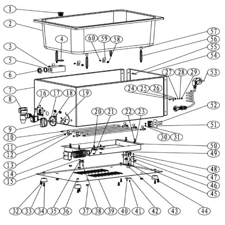 Vitrine cristaux bain-marie BM-4
