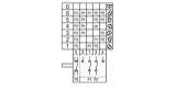 Commutateur à cames 7-positions de commutation 1NO/2CO séquence des opérations 0-1-2-3-4-5-6 16A