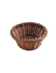 Round bread basket in brown