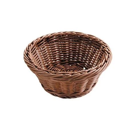 Round bread basket in brown