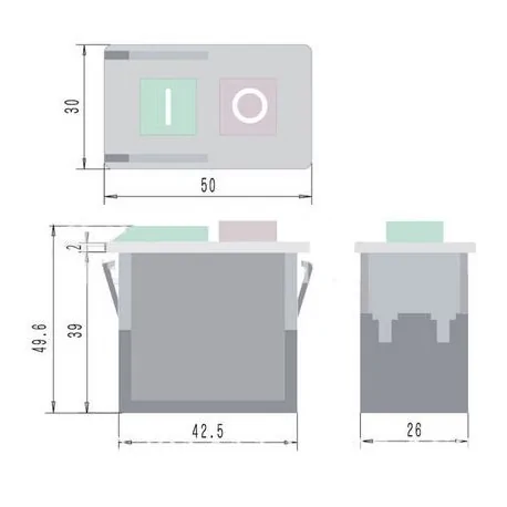 Yellow Start-Stop Switch CK-1 CG-A2 Z-13 250V 6A