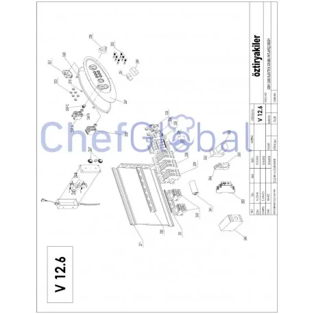 Plastic keyboard panel - dishwasher. Ozti...