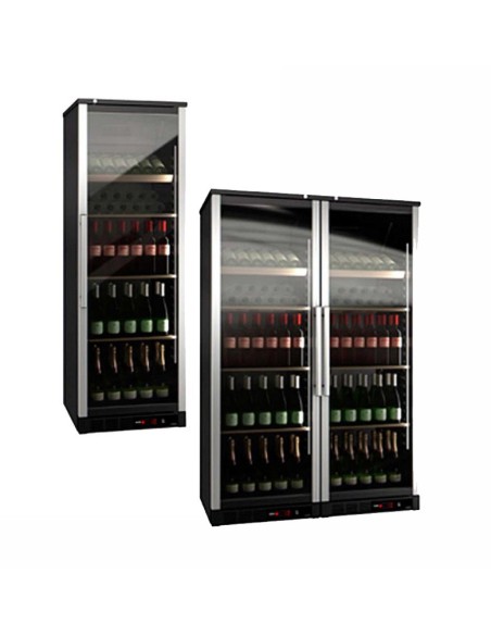 Armario de vino con puerta de cristal WR