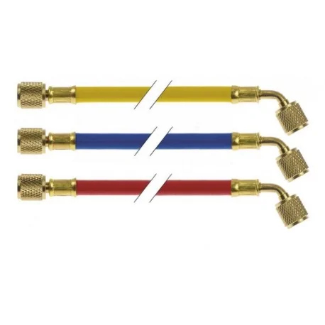 tubo flexible juego 3 piezas L 1500mm R410a azul/amarillo/rojo empalme 1: 5/16" SAE
