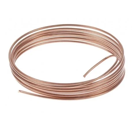 Copper capillary tube Outer Ø 4mm Inner Ø 1mm Length 5meters LF3449628