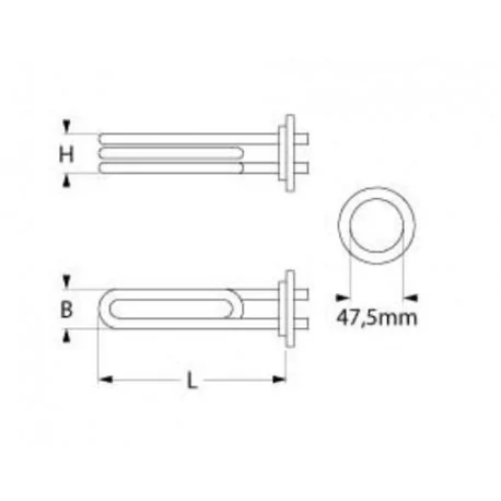 resistencia 2500W 230V espirales 1 415043