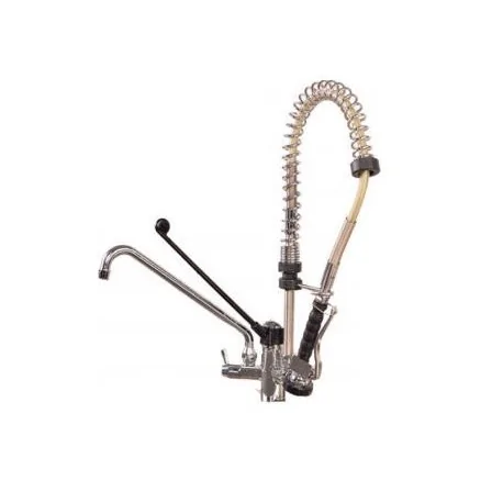 pre-rinse unit with single lever monobloc tap long lever with swivel spout connection 1/2"